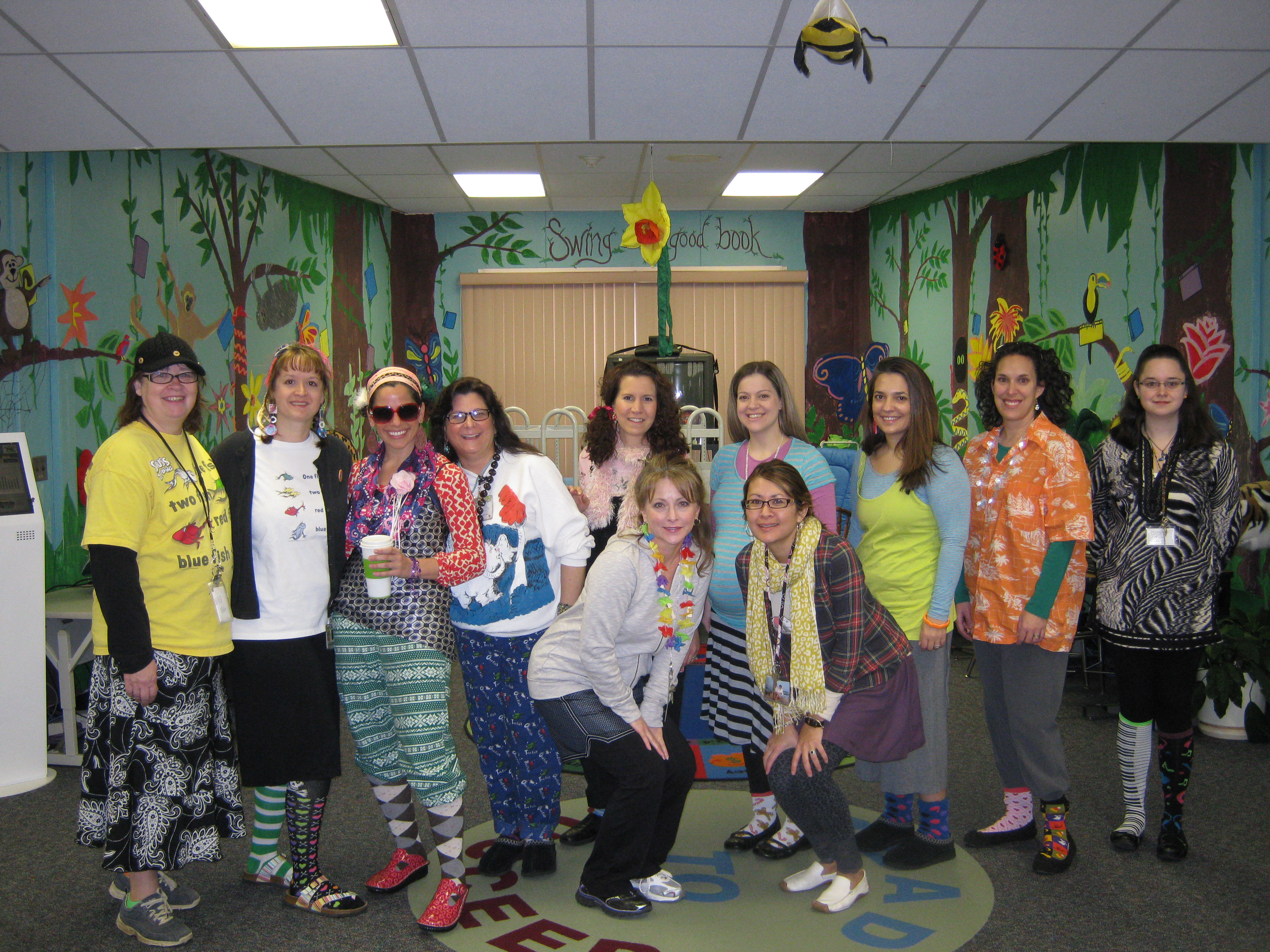 It's Wacky Wednesday dress up day for teachers too!